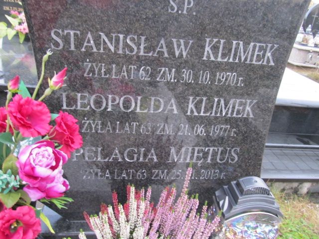 Leopold Klimek Klembów - Grobonet - Wyszukiwarka osób pochowanych